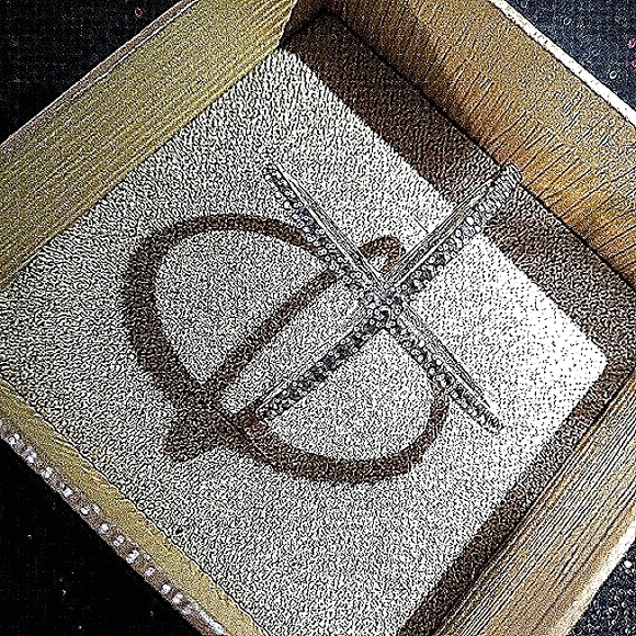 CZ Sterling Silver X Criss Cross Ring - Picture 7 of 9